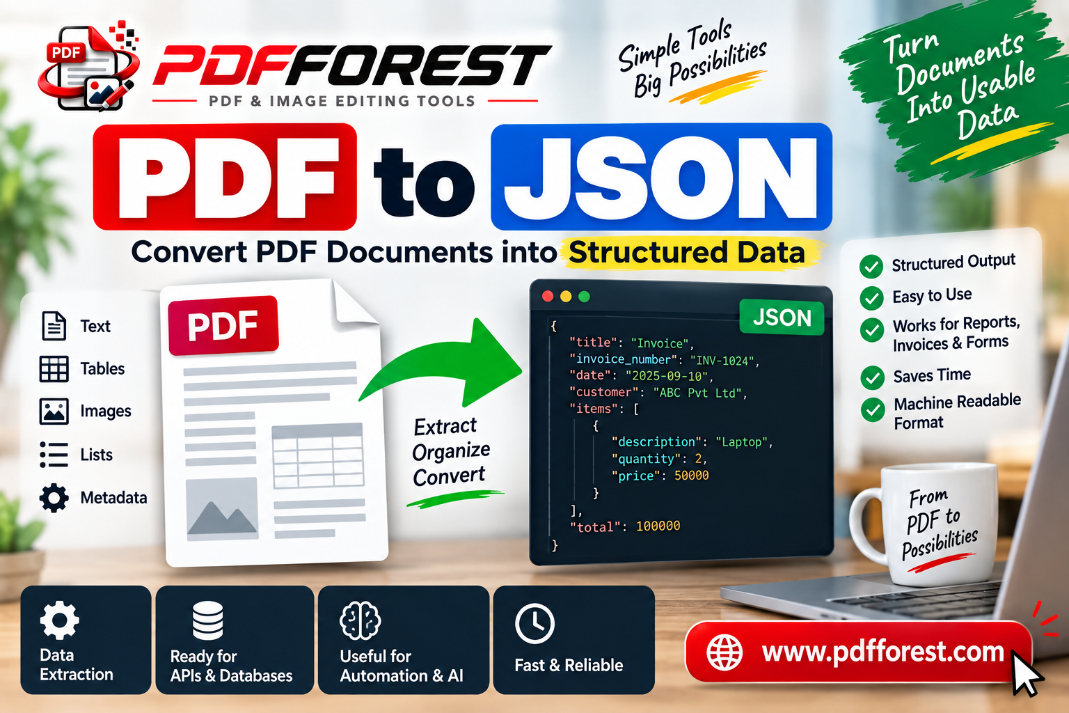 How to Convert PDF to JSON and Turn Documents Into Usable Data
